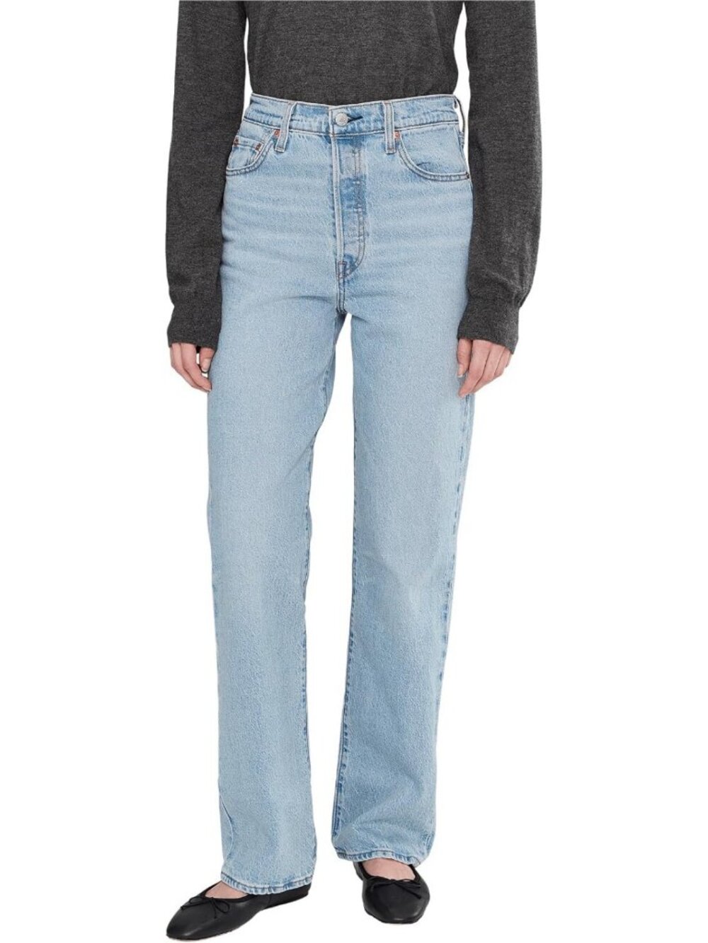 Ribcage High-Waisted Full-Length Jeans for Women - Stylish & Comfortable Fit